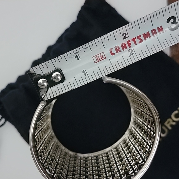 Tory Burch Intricate Silver Cuff Bracelet - Picture 6 of 12